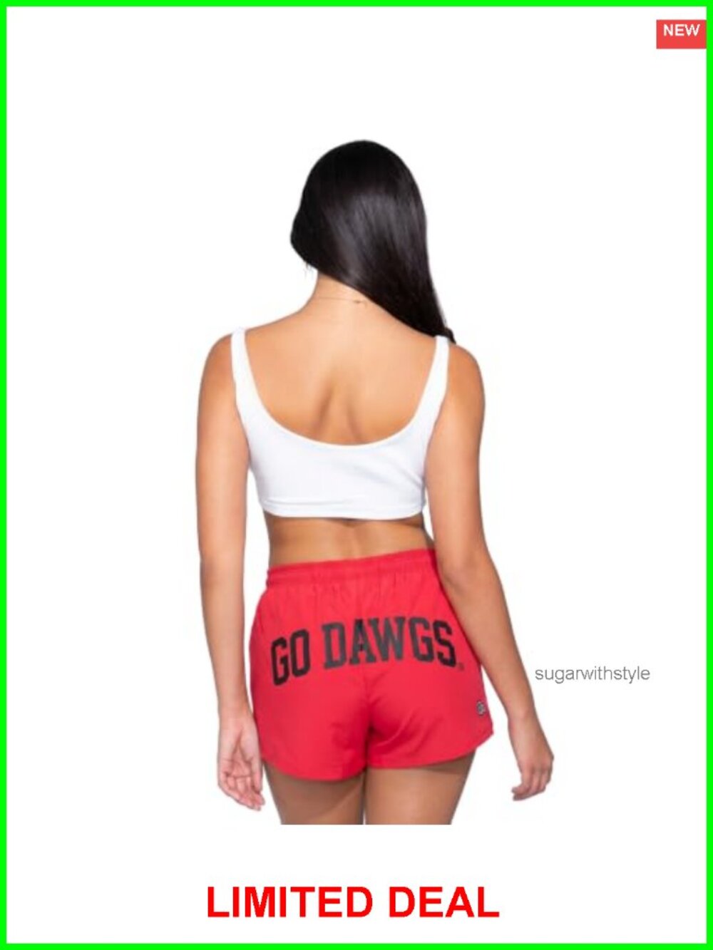 Officially Licensed PE Shorts Women Cotton Spandex Mid Rise Tailgate